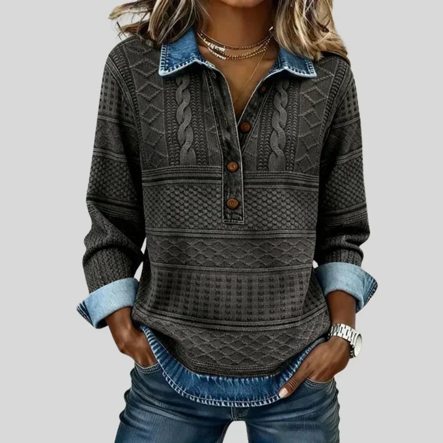 Azalea™ | Collared Knit Jumper