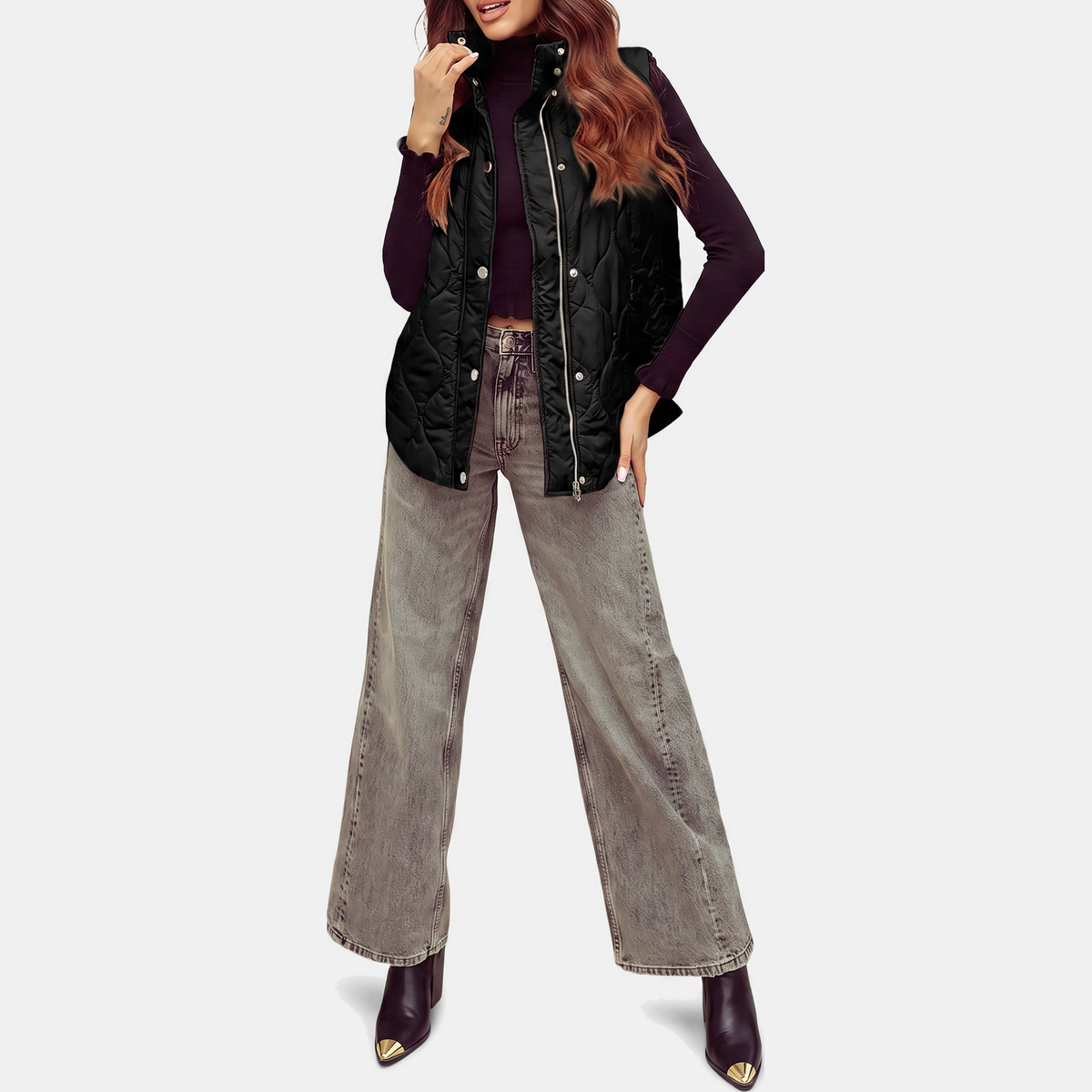 Women's Quilted Hooded Puffer Gilet