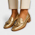 ISOLDE - GOLDEN SHINE LOAFERS