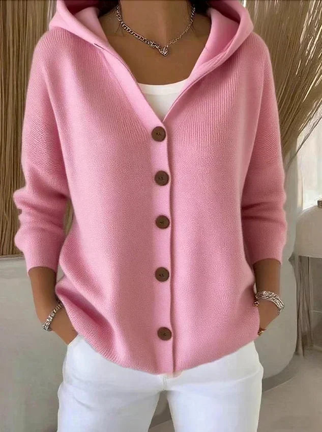 Darienne™ | Hooded Button-Through Cardigan