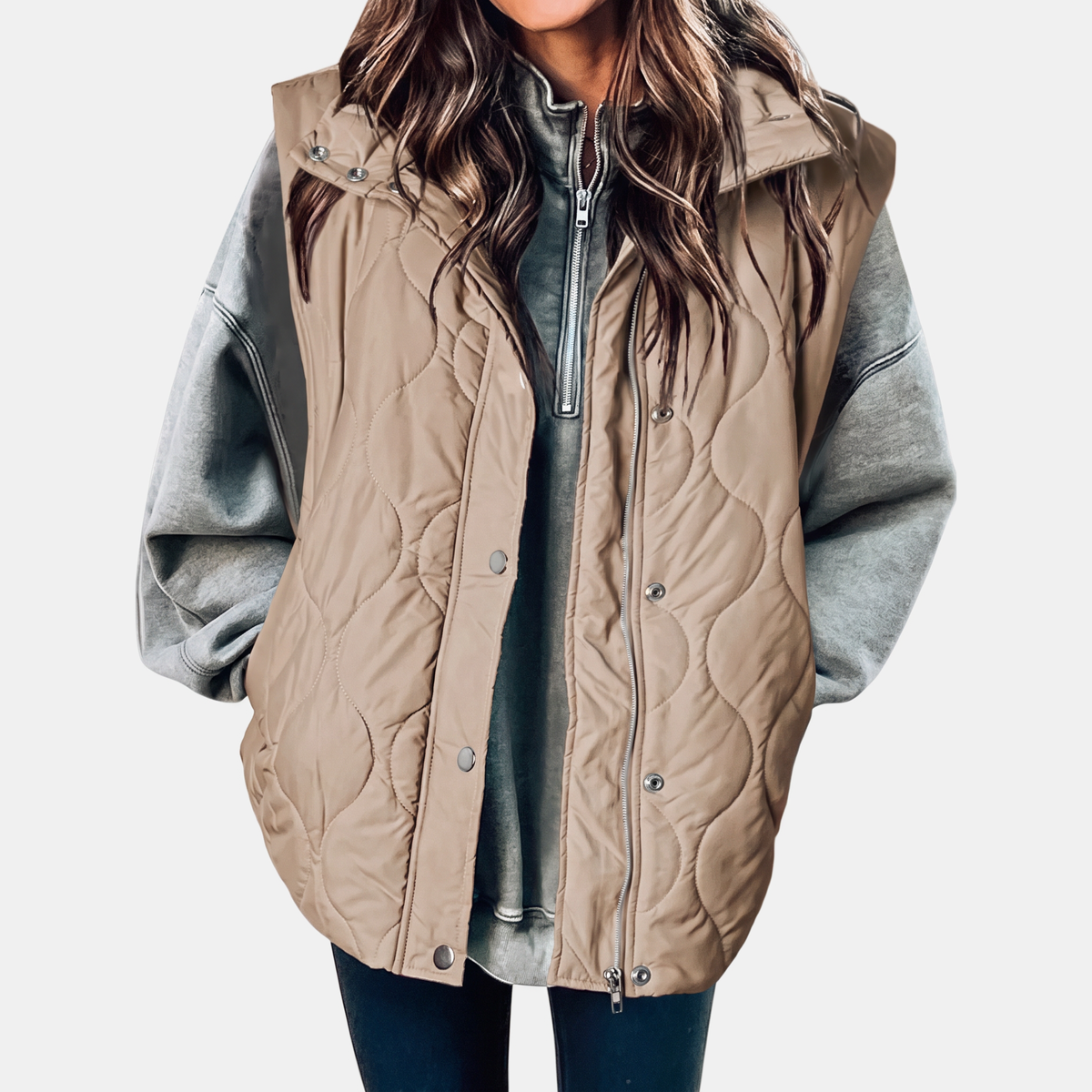 Women's Quilted Hooded Puffer Gilet