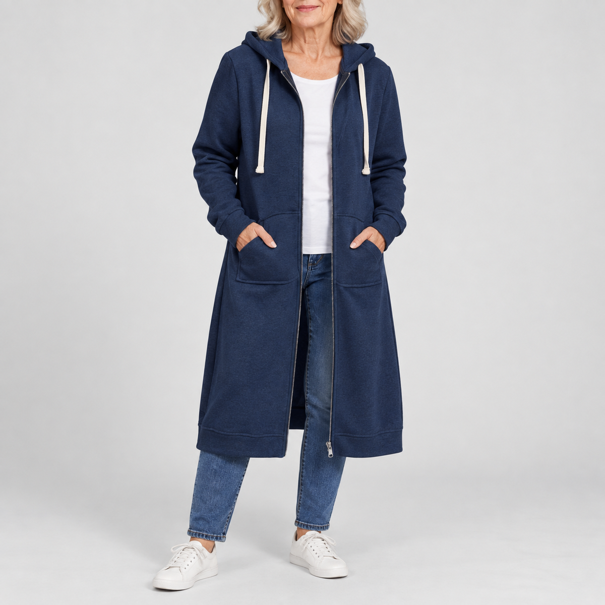 Brixley™ | Relaxed Longline Zip-Up Cardigan