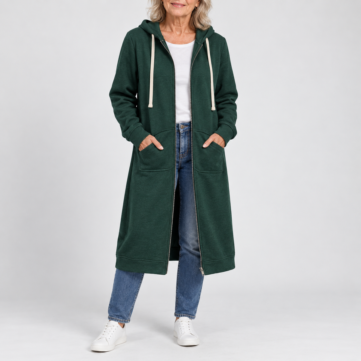 Brixley™ | Relaxed Longline Zip-Up Cardigan