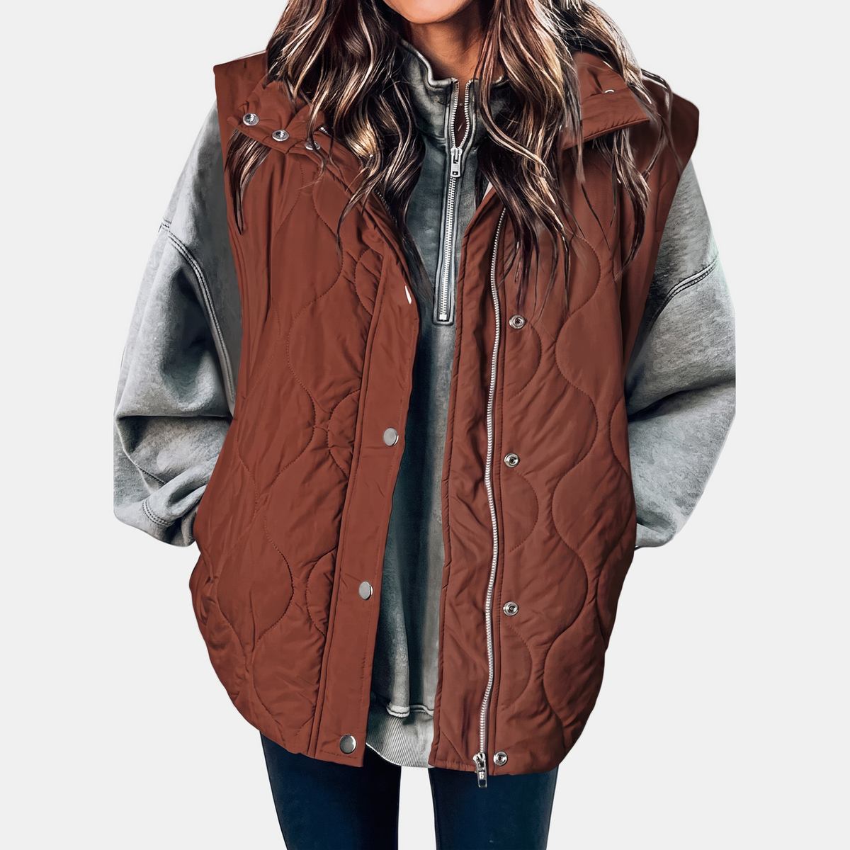 Women's Quilted Hooded Puffer Gilet