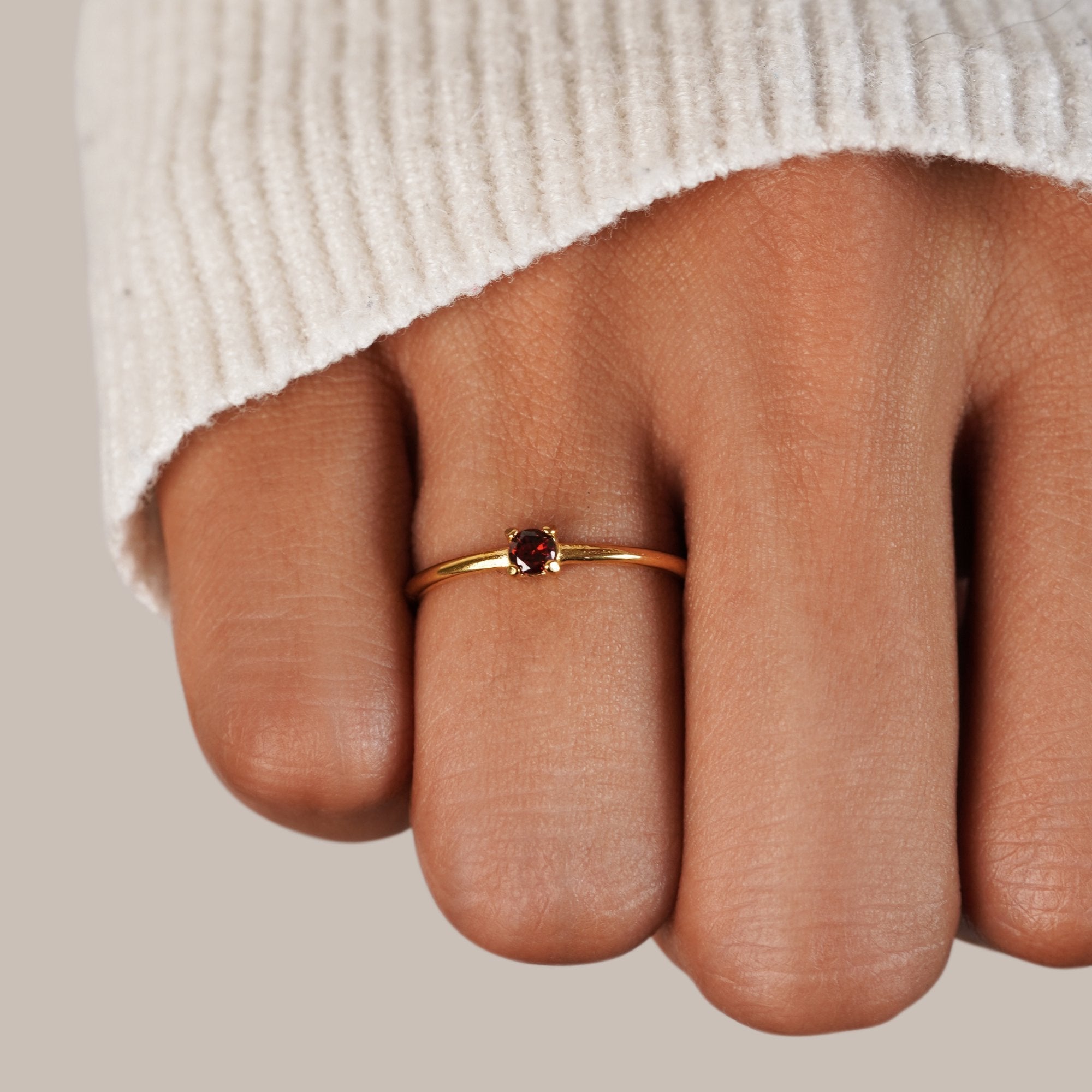 Gold Birthstone Rings