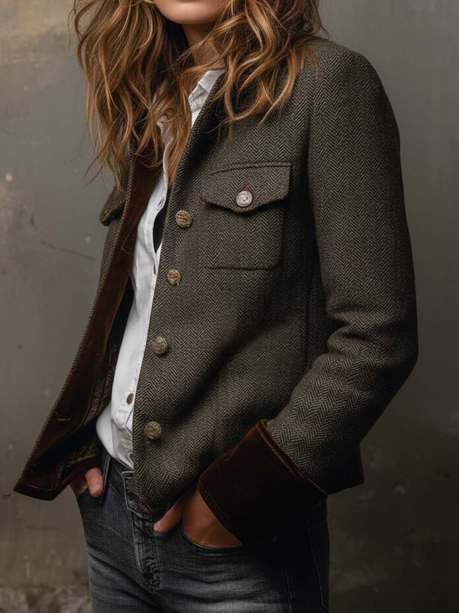 Evangeline™ | Heritage Herringbone Jacket