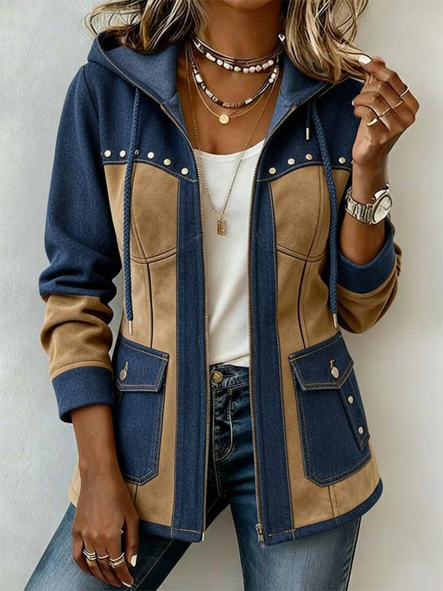 Sadie™ | Western-Inspired Two-Tone Jacket