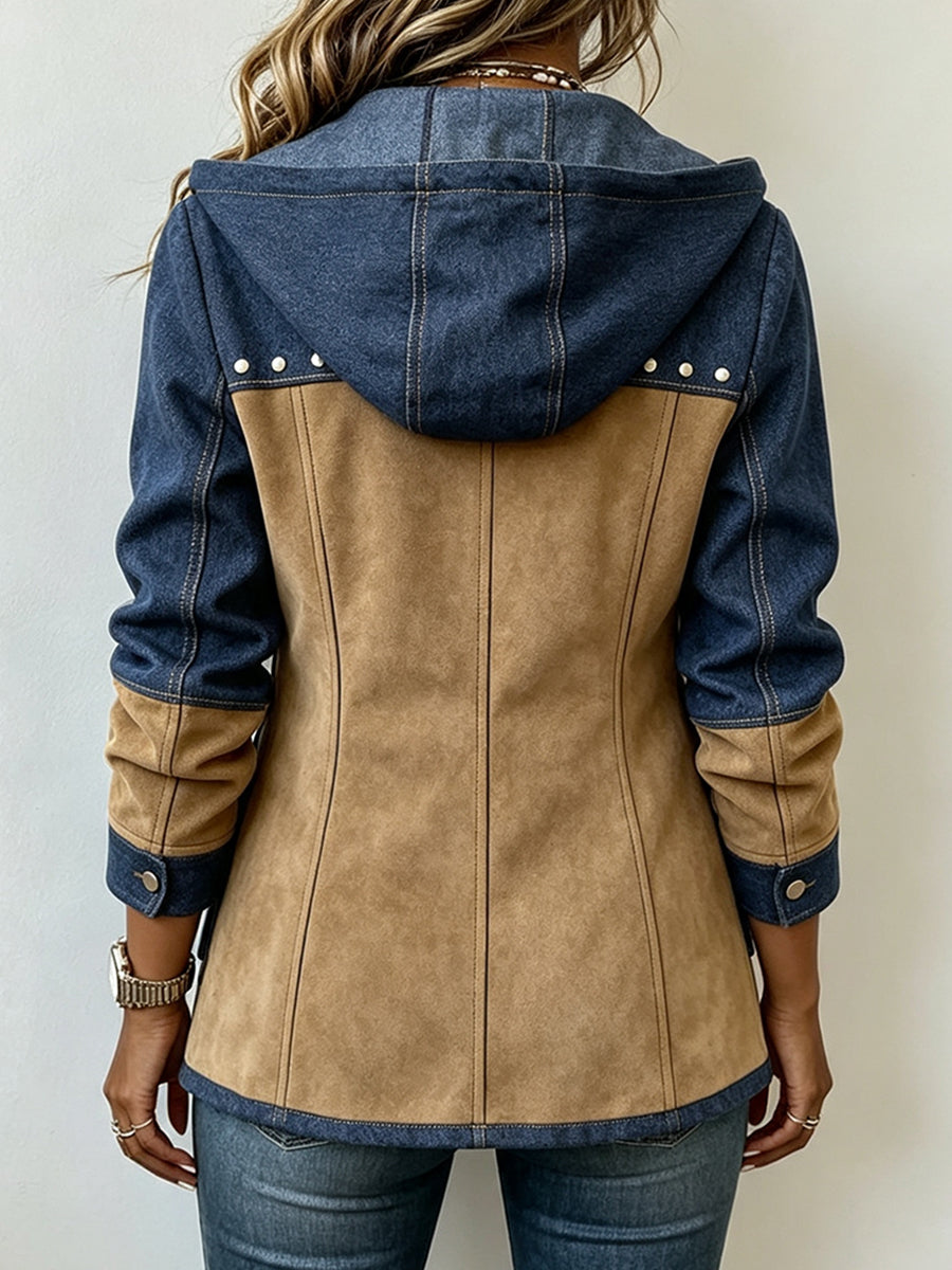 Sadie™ | Western-Inspired Two-Tone Jacket